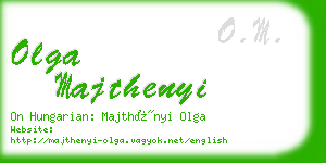 olga majthenyi business card